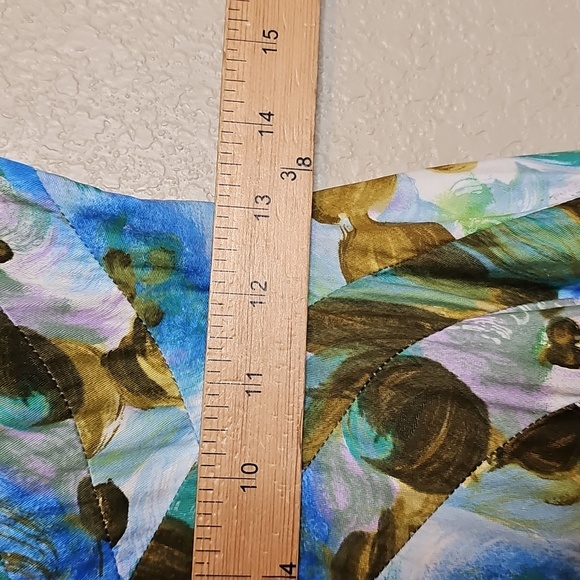 True Vintage Alix Of Miami 1950s Fit And Flare Floral Dress Blue, Green Cupcake - Picture 17 of 17